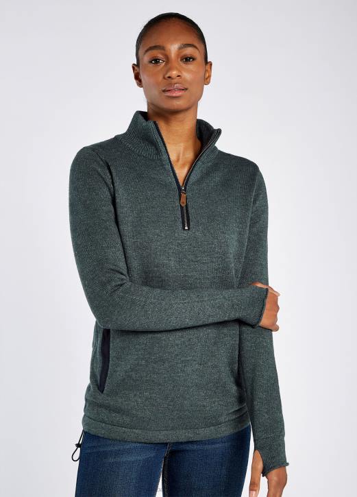 morrisey tröja med dragkedja 4VXX545 Kläder mörk sten Dubarry kvinnor morrisey tröja med dragkedja 4VXX545 Kläder mörk sten Dubarry kvinnor